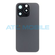 iPhone 15 Pro zadn&iacute; kryt s logem, r&aacute;mem včetně magnetů a skl&iacute;ček kamer čern&yacute; - Black Titanium (OEM)