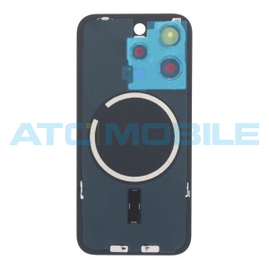 iPhone 15 Pro zadn&iacute; kryt s logem, r&aacute;mem včetně magnetů a skl&iacute;ček kamer modr&yacute; - Blue Titanium (OEM)