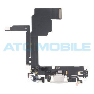 iPhone 15 Pro flex nab&iacute;jec&iacute;ho konektoru b&iacute;l&yacute; (White Titanium)