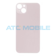 iPhone 15 Plus zadn&iacute; kryt (sklo) růžov&yacute; s logem (OEM) - Big Hole