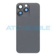 iPhone 15 Pro Max zadn&iacute; kryt s logem, r&aacute;mem včetně magnetů a skl&iacute;ček kamer čern&yacute; - Black Titanium (O