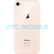 iPhone 8 zadn&iacute; kryt (sklo) zlat&yacute; s logem (Premium) - EU, Big Hole