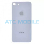 iPhone 8 zadn&iacute; kryt (sklo) b&iacute;l&yacute; s logem (Premium) - EU, Big Hole