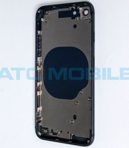 iPhone 8 zadn&iacute; kryt (sklo) s logem, r&aacute;mem čern&yacute; včetně drž&aacute;ku SIM a tlač&iacute;tek, EU verze