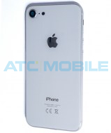 iPhone 8 zadn&iacute; sklo s r&aacute;mem b&iacute;l&eacute;