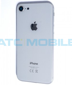 iPhone SE 2020 zadn&iacute; kryt (sklo) s logem, r&aacute;mem b&iacute;l&yacute; včetně drž&aacute;ku SIM a tlač&iacute;tek, EU verze (OEM)