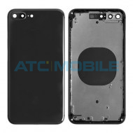 iPhone 8 Plus zadn&iacute; kryt (sklo) s logem, r&aacute;mem čern&yacute; včetně drž&aacute;ku SIM a tlač&iacute;tek, EU verze (OEM)