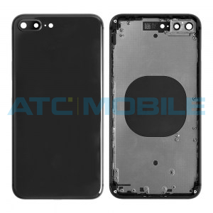iPhone 8 Plus zadn&iacute; kryt (sklo) s logem, r&aacute;mem čern&yacute; včetně drž&aacute;ku SIM a tlač&iacute;tek, EU verze (OEM)