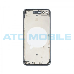 iPhone 8 Plus zadn&iacute; kryt (sklo) s logem, r&aacute;mem čern&yacute; včetně drž&aacute;ku SIM a tlač&iacute;tek, EU verze (OEM)