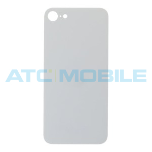 iPhone SE 2020 zadn&iacute; kryt (sklo) b&iacute;l&yacute; s logem (OEM) - EU, Big Hole