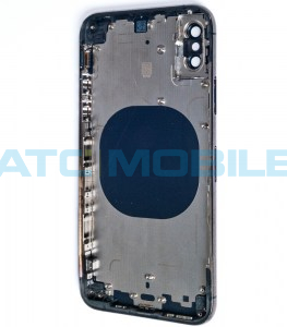 iPhone X zadn&iacute; kryt (sklo) s logem, r&aacute;mem čern&yacute; včetně drž&aacute;ku SIM a tlač&iacute;tek, EU verze