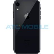 iPhone Xr zadn&iacute; kryt (sklo) čern&yacute; s logem (OEM) - EU, Big Hole