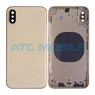 iPhone Xs zadn&iacute; kryt (sklo) s logem, r&aacute;mem zlat&yacute; včetně drž&aacute;ku SIM a tlač&iacute;tek, EU verze