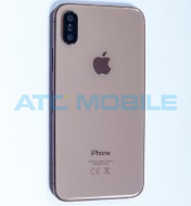 iPhone Xs zadn&iacute; kryt (sklo) s logem, r&aacute;mem zlat&yacute; včetně drž&aacute;ku SIM a tlač&iacute;tek, EU verze