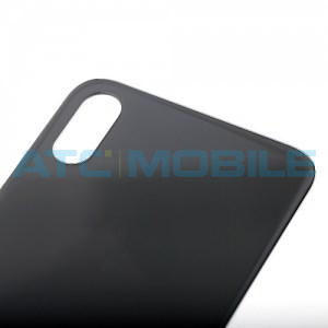 iPhone Xs Max zadn&iacute; kryt (sklo) čern&yacute; s logem (Premium) - EU