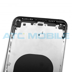 iPhone Xs Max zadn&iacute; kryt (sklo) s logem, r&aacute;mem b&iacute;l&yacute; včetně drž&aacute;ku SIM a tlač&iacute;tek, EU verze