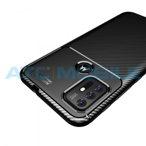 Shockproof Carbon Fiber kryt Motorola Moto G10 (XT2127-2), Moto G30 (XT2129-2) čern&yacute;