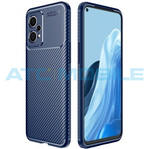 Shockproof Carbon Fiber kryt Realme 9 Pro+ (RMX3392) modr&yacute;