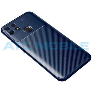 Shockproof Carbon Fiber kryt Realme Narzo 30A modr&yacute;