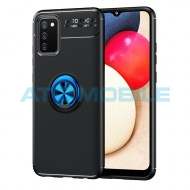 Ochrann&yacute; kryt Samsung Galaxy A02s (SM-A025) s kroužkem čern&yacute;/modr&yacute;