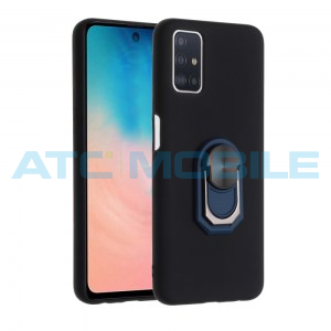 Shockproof kryt Oppo A52, A72, A92 čern&yacute;/modr&yacute; s kroužkem