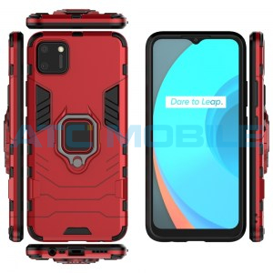 Shockproof kryt Realme C11 (RMX2185) červen&yacute; s kroužkem