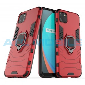 Shockproof kryt Realme C11 (RMX2185) červen&yacute; s kroužkem