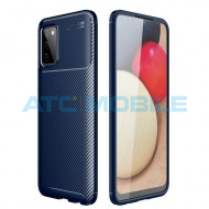 Shockproof Carbon Fiber kryt Samsung Galaxy A03s (SM-A037G) modr&yacute;