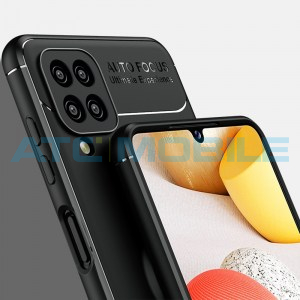 Shockproof kryt Samsung Galaxy A12 (SM-A125, SM-A127) čern&yacute;/modr&yacute; s kroužkem
