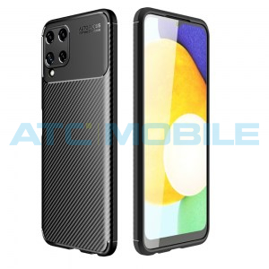 Shockproof Carbon Fiber kryt Samsung Galaxy A22 4G (SM-A225) čern&yacute;