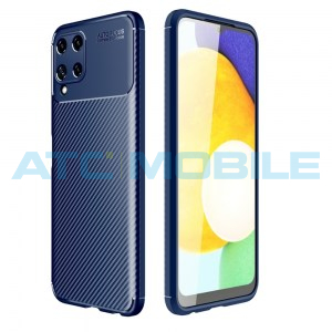 Shockproof Carbon Fiber kryt Samsung Galaxy A22 4G (SM-A225) modr&yacute;