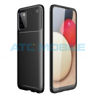 Shockproof Carbon Fiber kryt Samsung Galaxy A22 5G (SM-A226) čern&yacute;