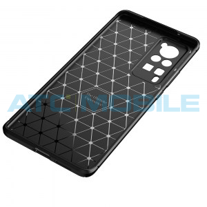 Shockproof Carbon Fiber kryt Vivo X60 Pro čern&yacute;