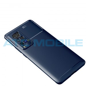 Shockproof Carbon Fiber kryt Vivo X60 Pro modr&yacute;