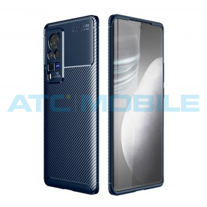 Shockproof Carbon Fiber kryt Vivo X60 Pro modr&yacute;