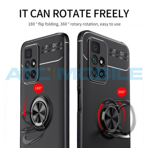 Shockproof kryt Xiaomi Redmi 10 čern&yacute;/modr&yacute; s kroužkem