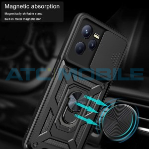 Shockproof Camera Sliding kryt Realme C35 (RMX3511) s uzavřen&iacute;m kamery modr&yacute;