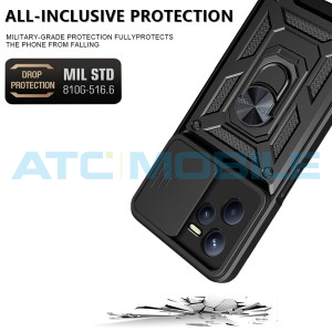 Shockproof Camera Sliding kryt Realme C35 (RMX3511) s uzavřen&iacute;m kamery modr&yacute;