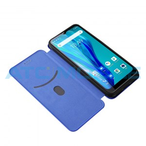 Pouzdro Magnetic Case Oukitel C23 Pro Carbon Fiber modr&eacute;