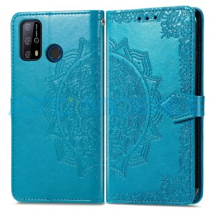 Pouzdro Book Oukitel C23 Pro Mandala Flower Texture otev&iacute;rac&iacute; modr&eacute;