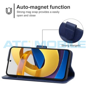 Pouzdro Book Poco M4 Pro 4G otev&iacute;rac&iacute; modr&eacute;