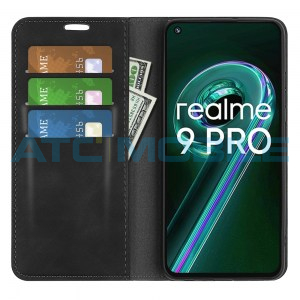 Pouzdro Magnetic Book Realme 9 Pro (RMX3472) Retro-Skin otev&iacute;rac&iacute; čern&eacute;