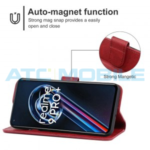 Pouzdro Book Realme 9 Pro+ (RMX3392) otev&iacute;rac&iacute; červen&eacute;