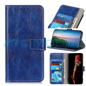 Pouzdro Book Realme X50 5G Horse Texture modr&eacute;