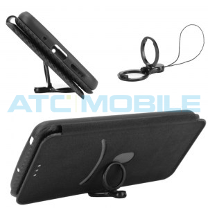 Pouzdro Magnetic Case Realme C21 Carbon Fiber čern&eacute;