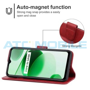 Pouzdro Book Realme C35 (RMX3511) otev&iacute;rac&iacute; červen&eacute;