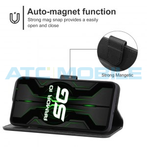 Pouzdro Book Ulefone Armor 10 5G otev&iacute;rac&iacute; čern&eacute;