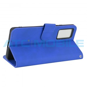 Pouzdro Book Vivo X60 Pro, X60 5G Solid Skin otev&iacute;rac&iacute; modr&eacute;