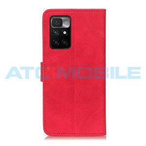 Pouzdro Book Xiaomi Redmi 10 Retro Texture otev&iacute;rac&iacute; červen&eacute;