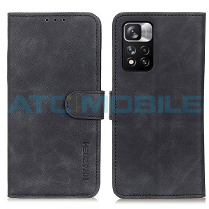 Pouzdro Book Xiaomi Redmi Note 11 Pro 4G Retro Texture otev&iacute;rac&iacute; čern&eacute;